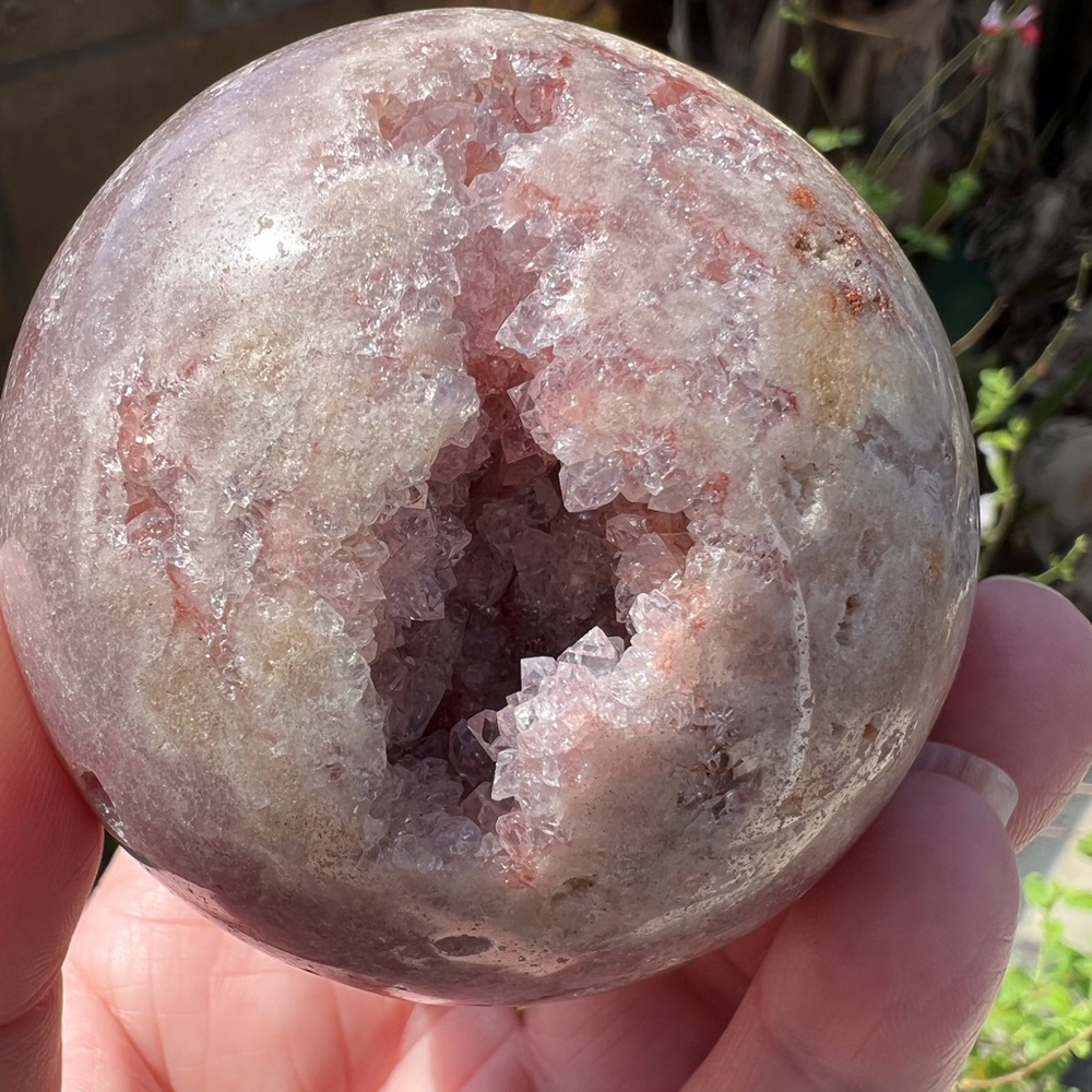 Brazilian Pink Amethyst druzy sphere